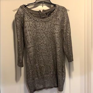 INC sweater. Gray and silver sweater